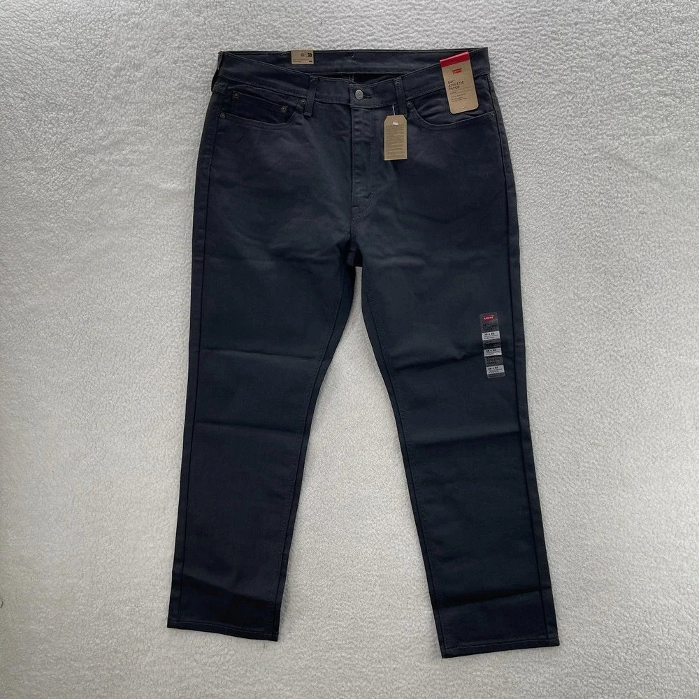 Levis 541 Jeans Mens 38x32 Gray Athletic Tapered Dark Wash Stretch Denim Casual